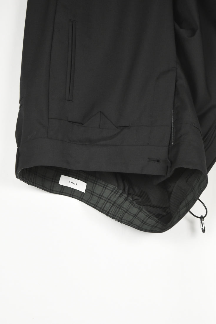 Black Multi-pocket Tailored Pants