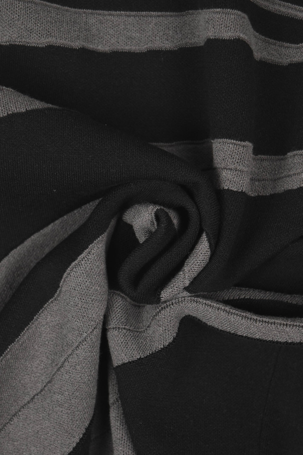 Black Pleated Knit Polo