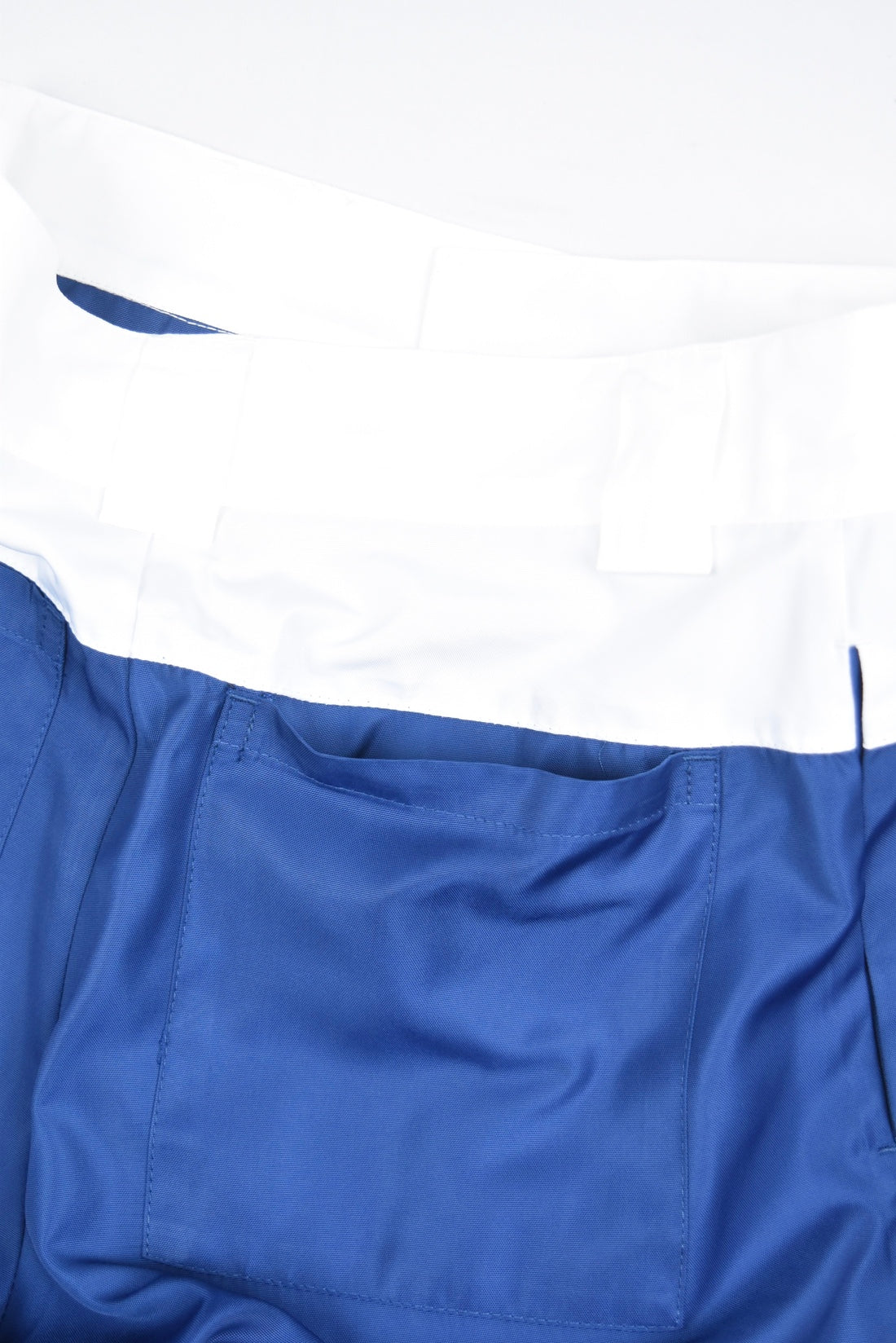 CONTRAST WAIST WIDE TROUSERS
