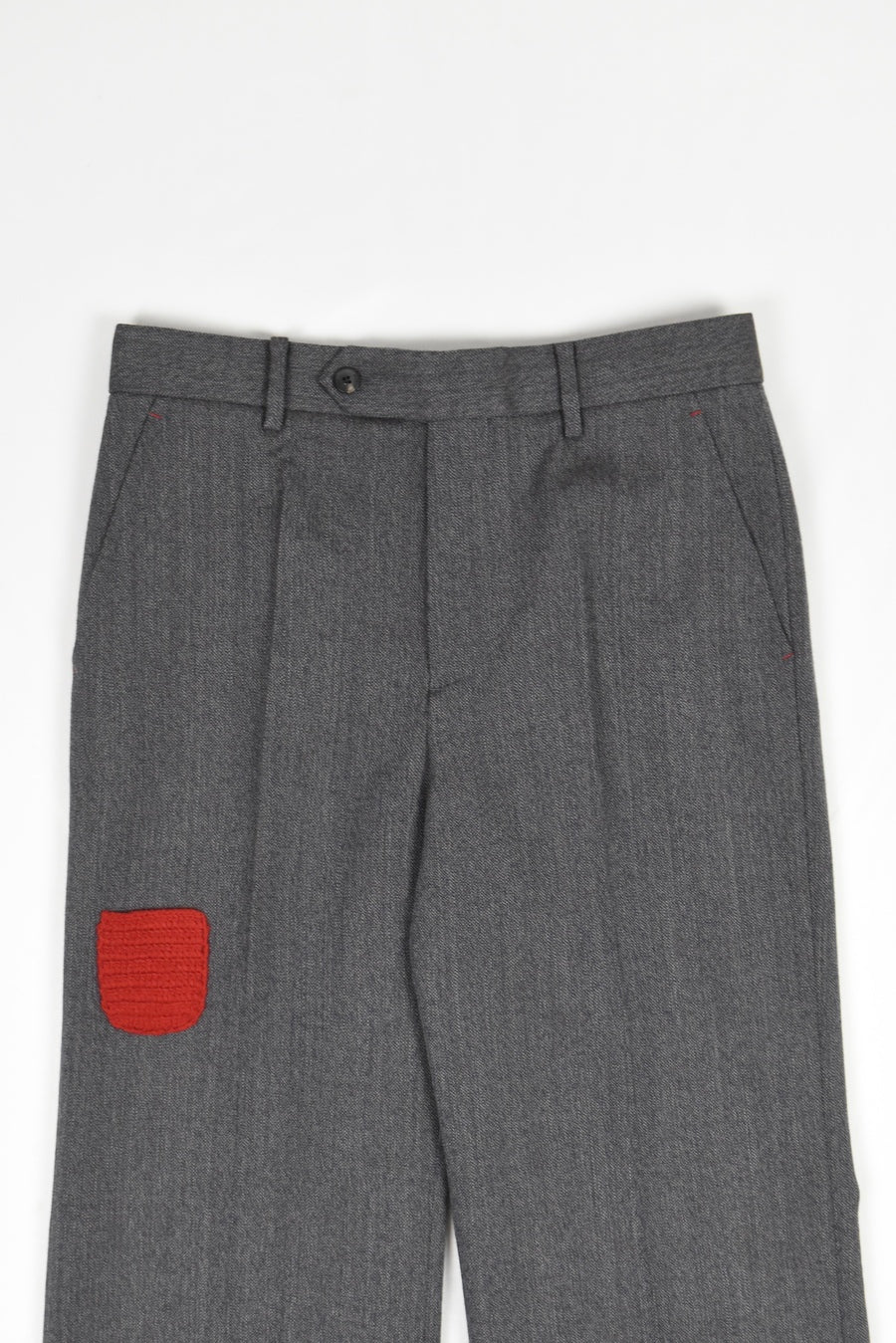GREY SMALL POCKET CASUAL PANTS