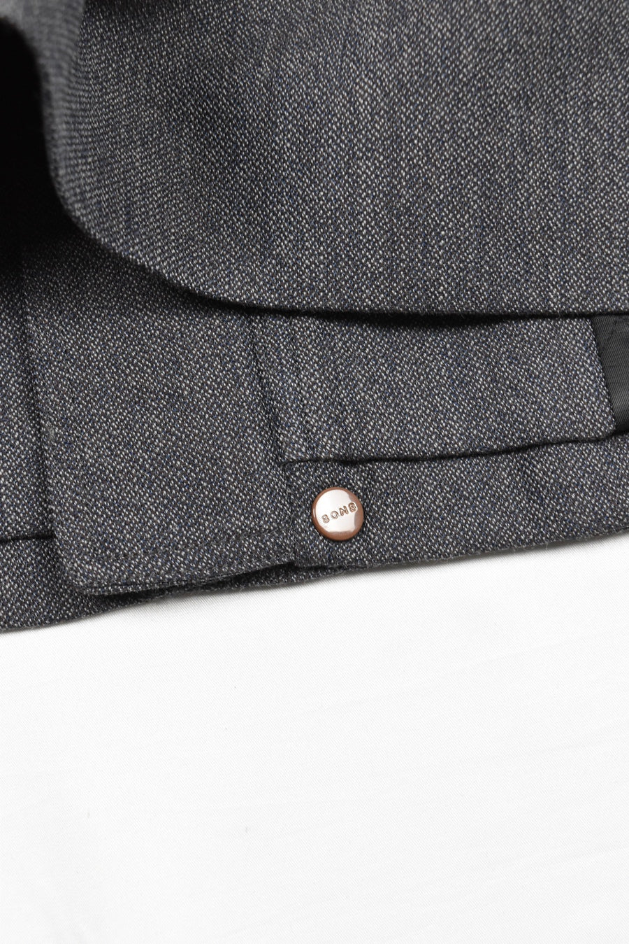 GREY PATCHWORK WOOL COAT