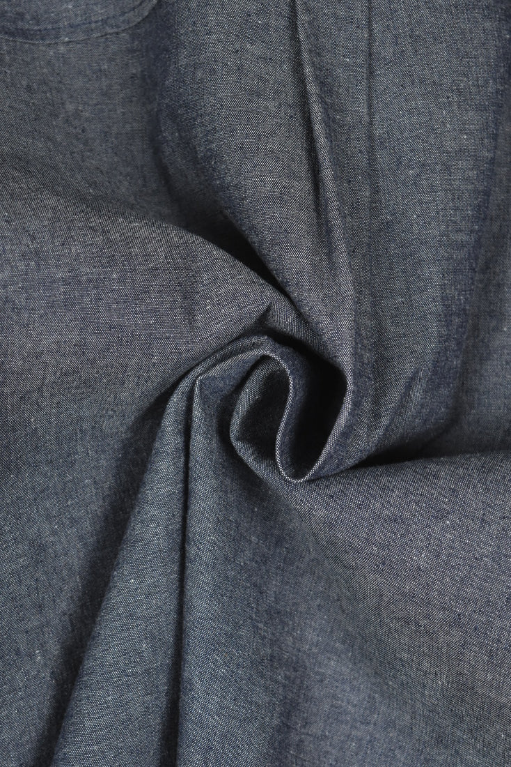 ARDEN BUTTON COLLARED SHIRT (Gray Indigo Chambray)