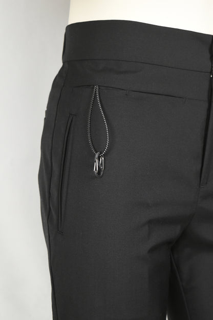 Black Multi-pocket Tailored Pants