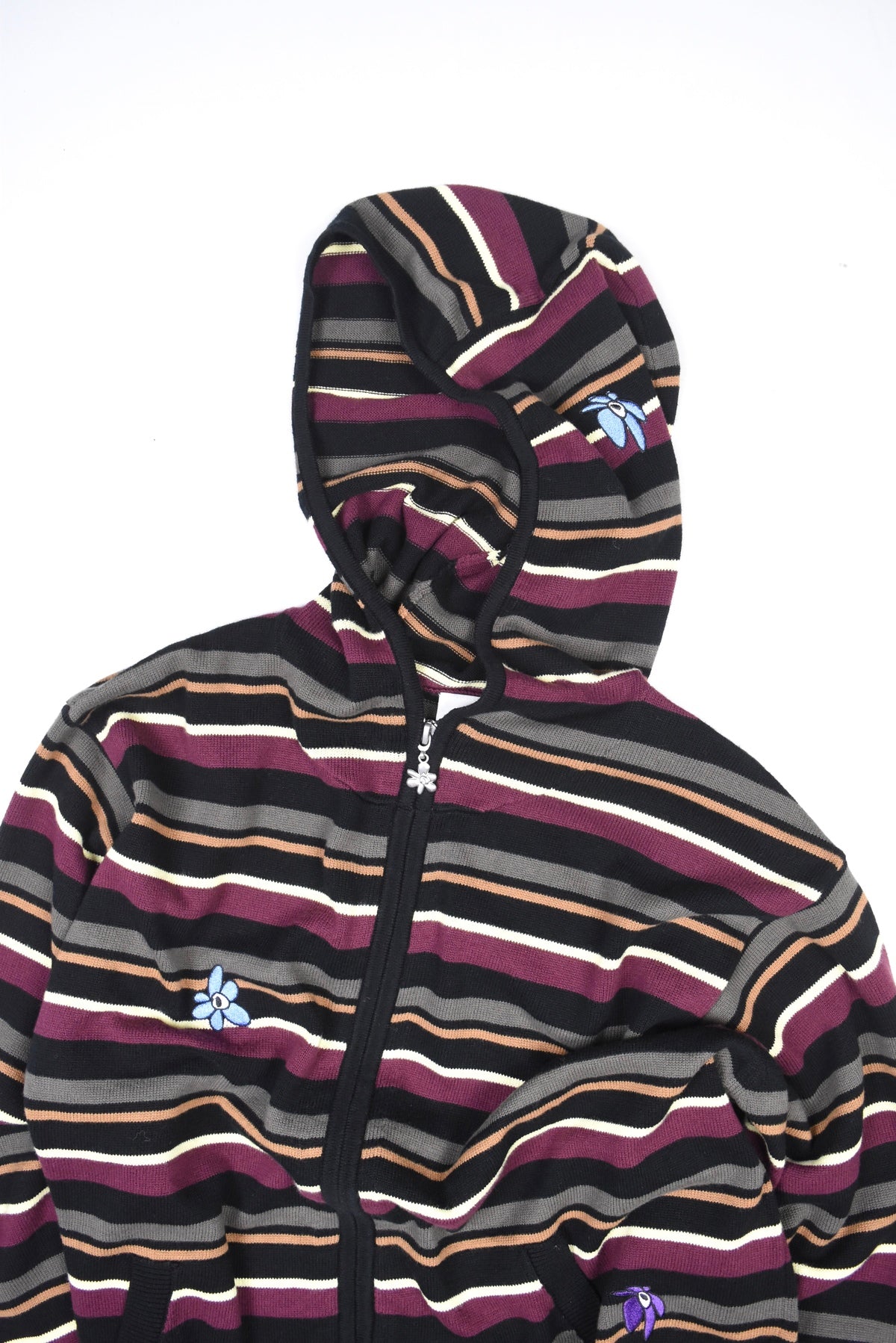 NAMES GO BY HOODED ZIP THRU KNIT