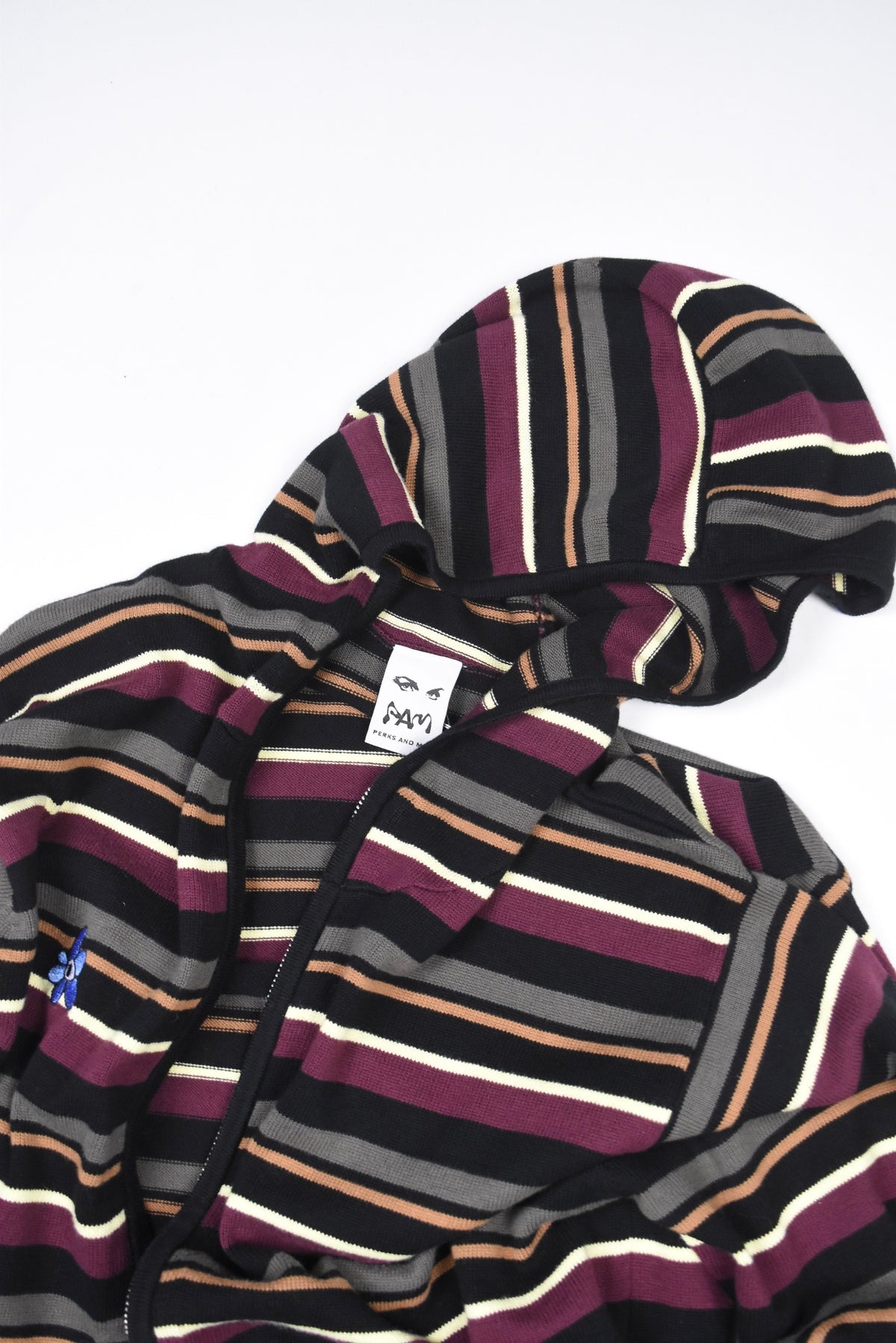 NAMES GO BY HOODED ZIP THRU KNIT