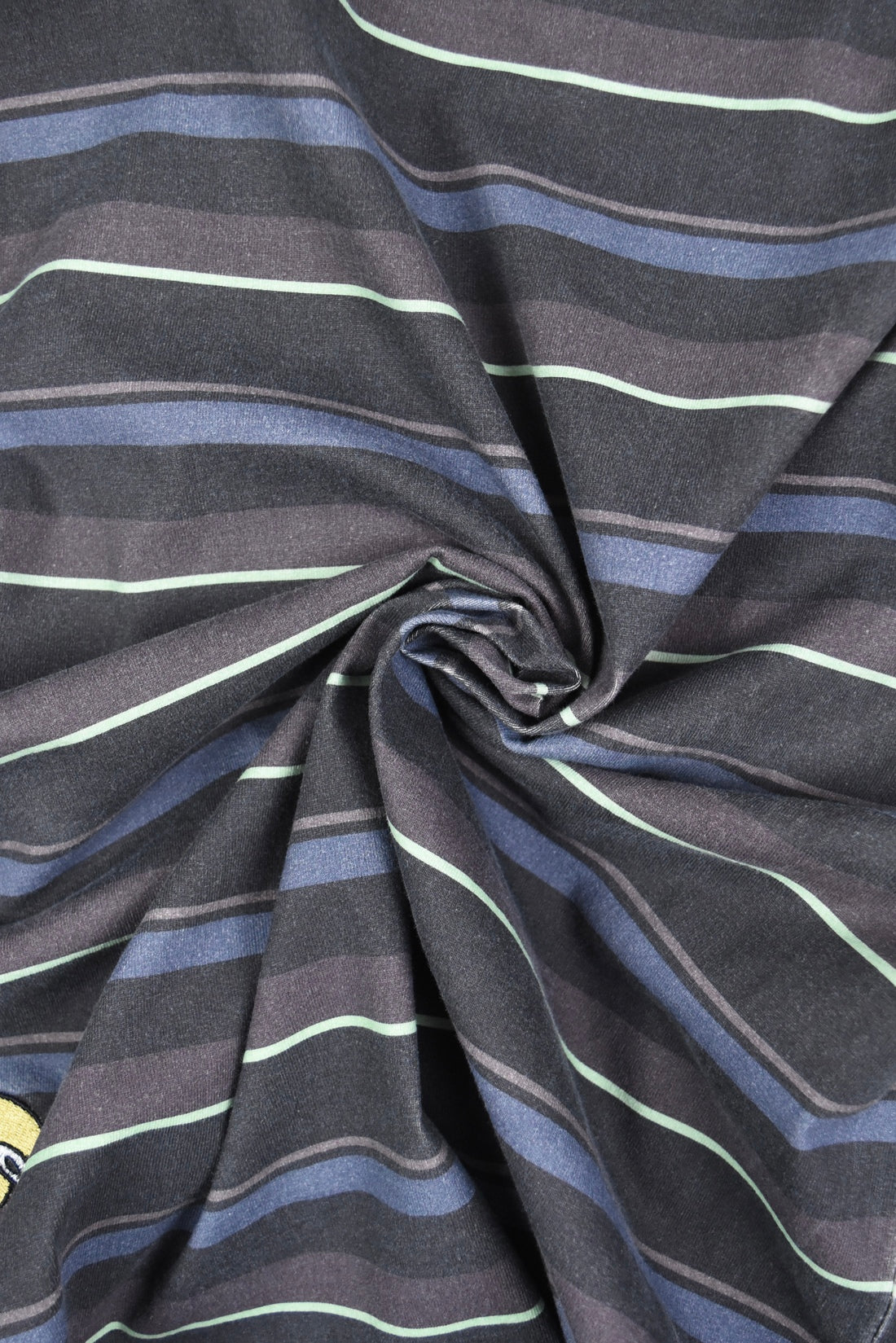 STRIPED GESTURES MOCK NECK PULLOVER