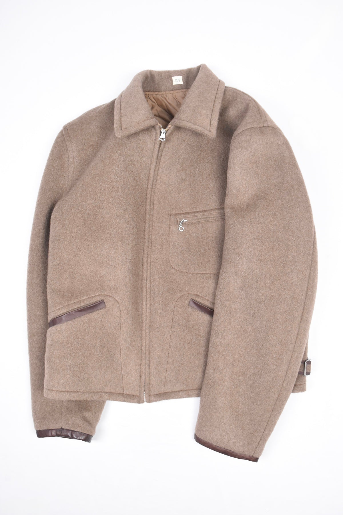 LOT.332 LEATHER-PIPED CUFF SPORTS JACKET