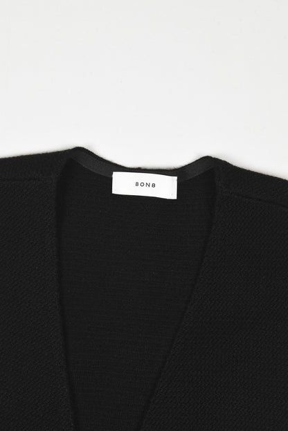 Black Jacquard Knit Vest