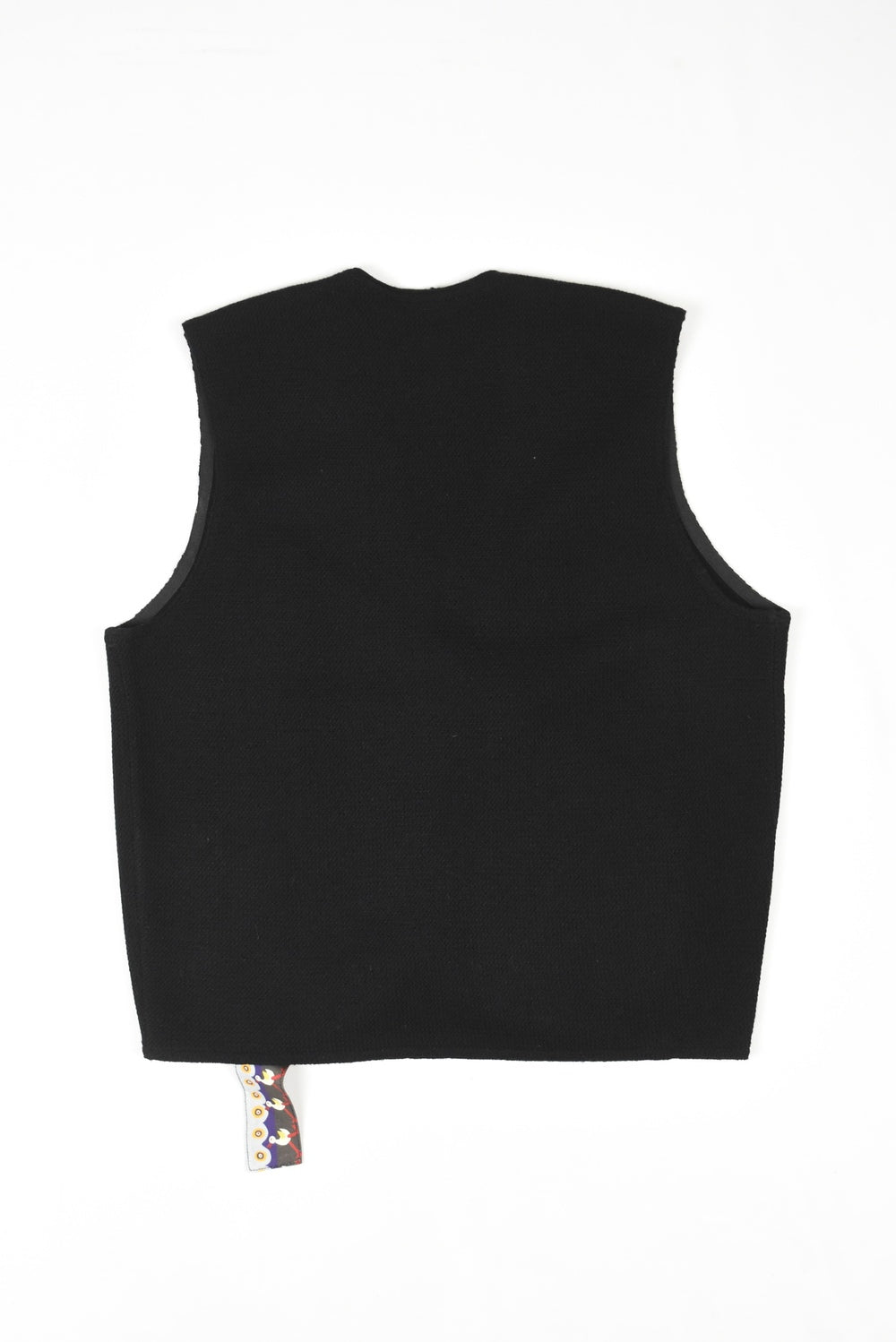 Black Jacquard Knit Vest