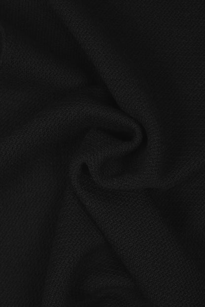 Black Jacquard Knit Vest