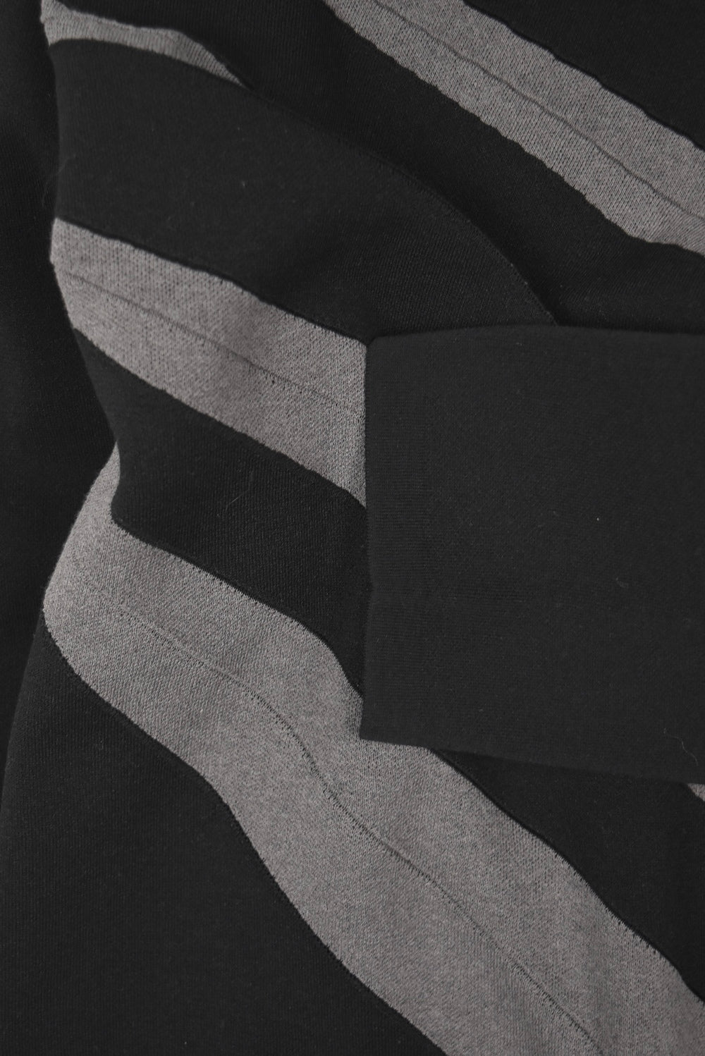 Black Pleated Knit Polo