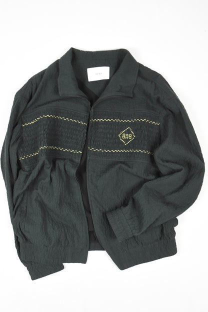 Grey Shirred Cotton Jacket