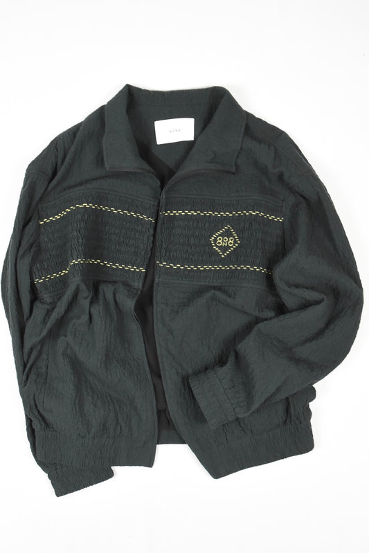 Grey Shirred Cotton Jacket