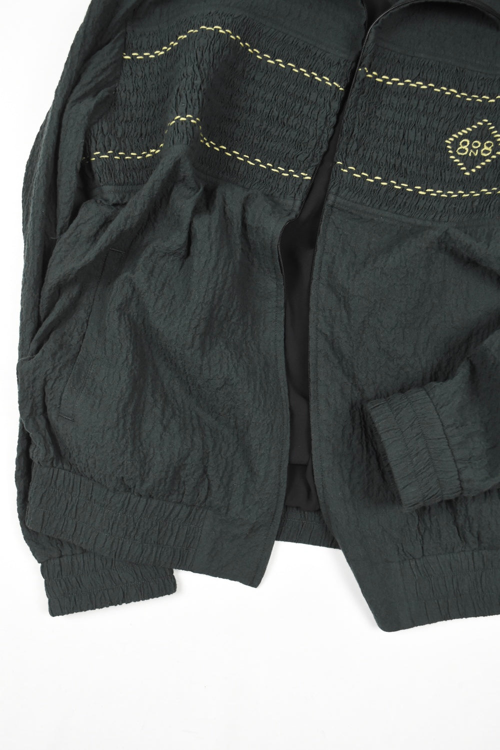 Grey Shirred Cotton Jacket