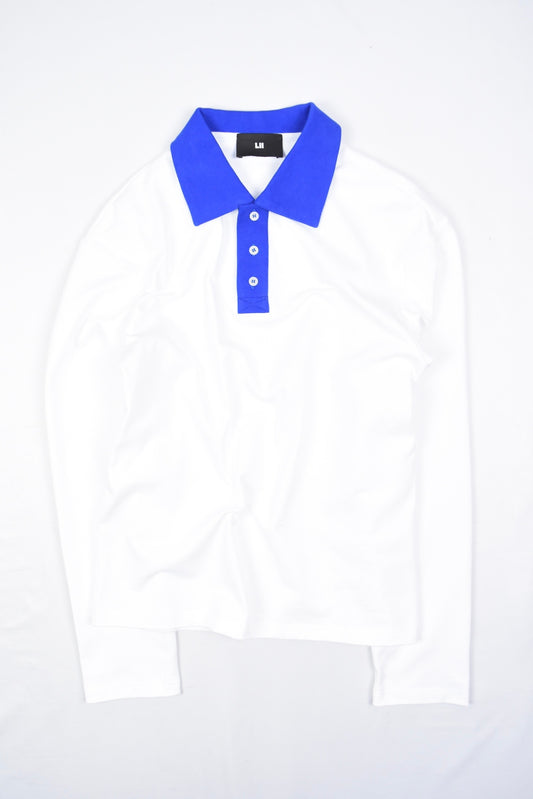 CONTRAST-COLLAR POLO