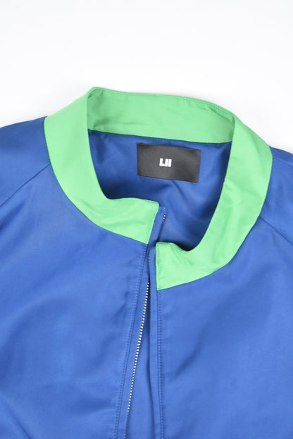 OVERSIZED CONTRAST-COLLAR JACKET