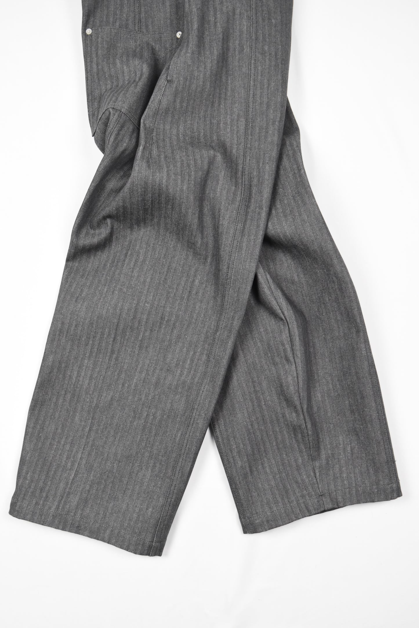 WELT TROUSER DENIM HERRINGBONE [DARK GREY]