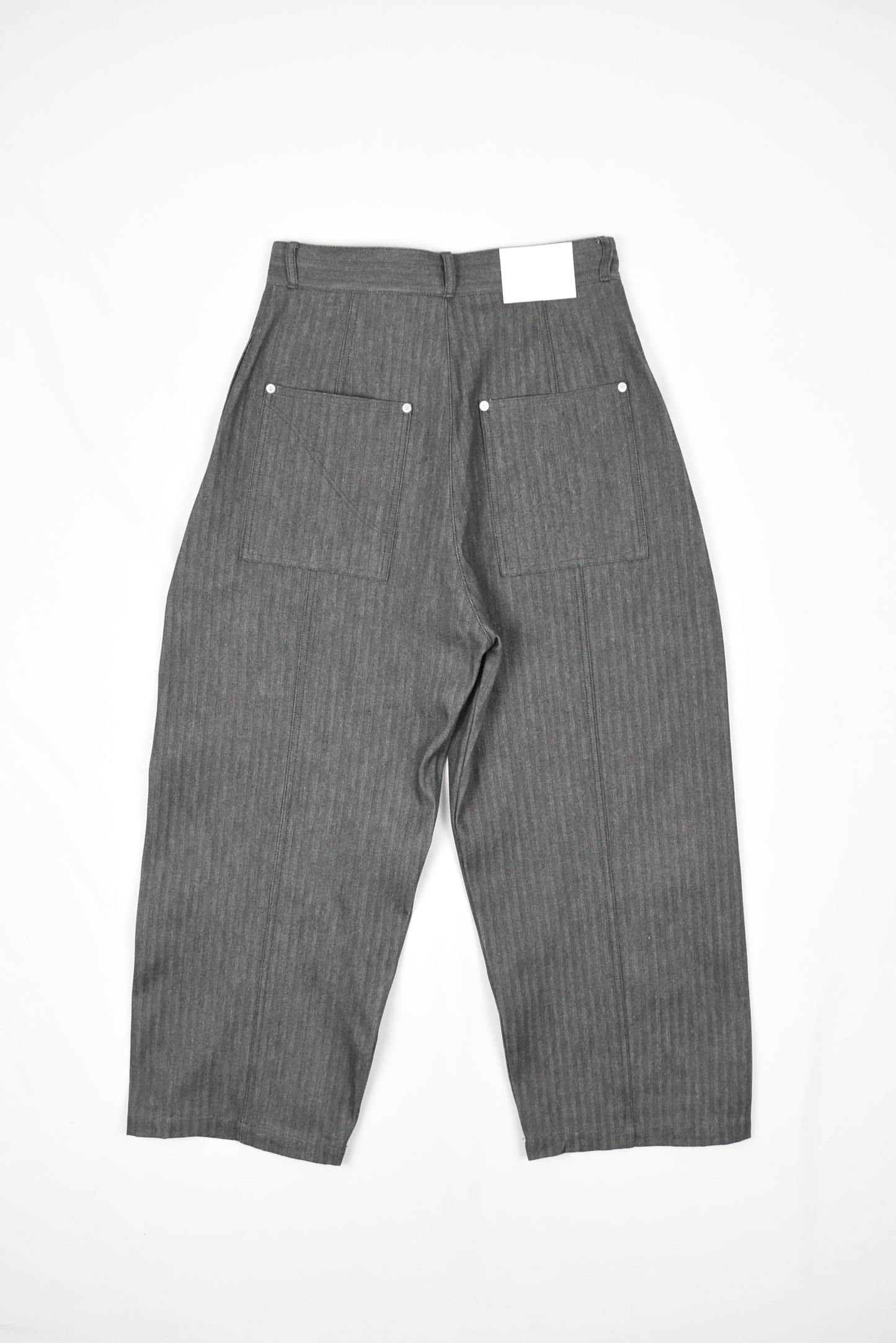 WELT TROUSER DENIM HERRINGBONE [DARK GREY]
