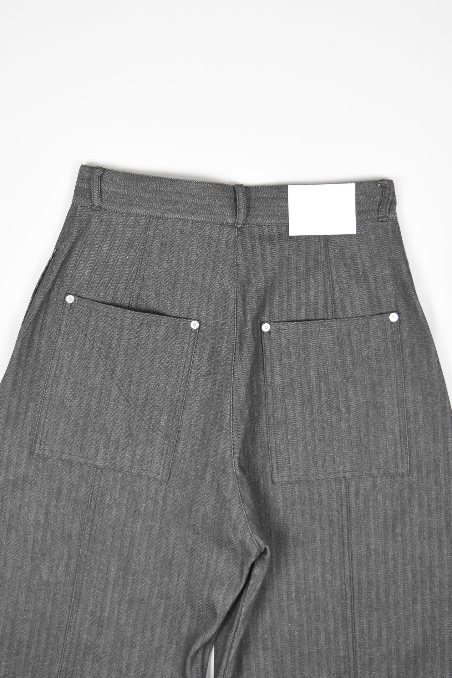 WELT TROUSER DENIM HERRINGBONE [DARK GREY]
