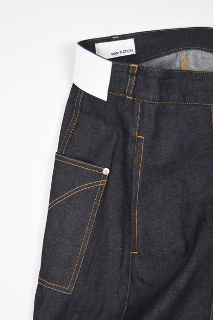 WELT SHORTS RAW DENIM [RAW DENIM]