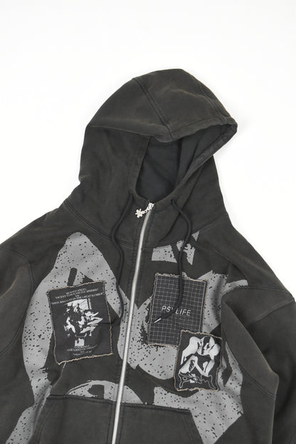 POST WORK ZIP THRU HOODED SWEAT