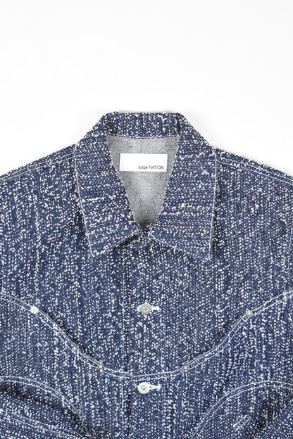 DENIM JIJI JACKET INDIGO SNOW NEP