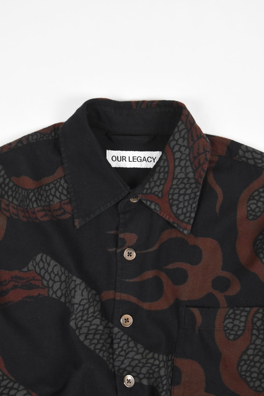 ABOVE SHIRT [Brown Abstract Snake Print]