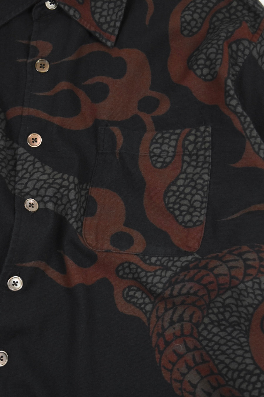 ABOVE SHIRT [Brown Abstract Snake Print]