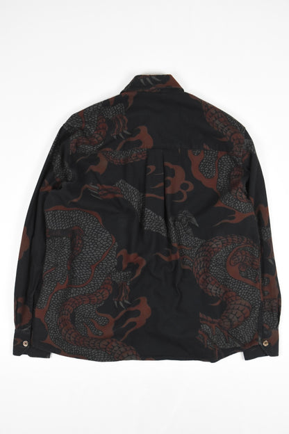 ABOVE SHIRT [Brown Abstract Snake Print]