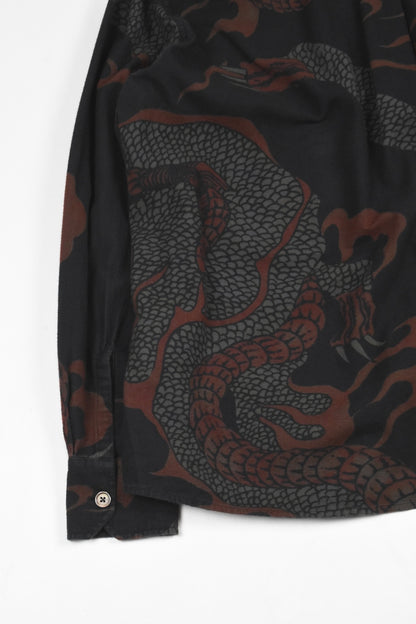 ABOVE SHIRT [Brown Abstract Snake Print]