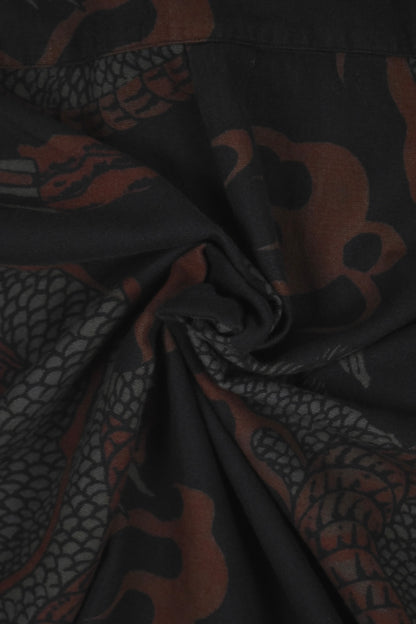 ABOVE SHIRT [Brown Abstract Snake Print]