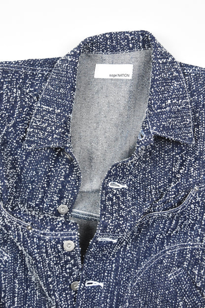 DENIM JIJI JACKET INDIGO SNOW NEP