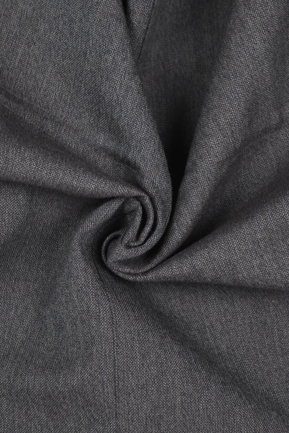 GREY PATCHWORK WOOL COAT