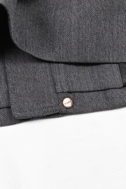 GREY PATCHWORK WOOL COAT