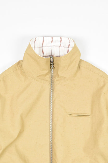 KHAKI COLLAR REVERSIBLE PLAID COAT