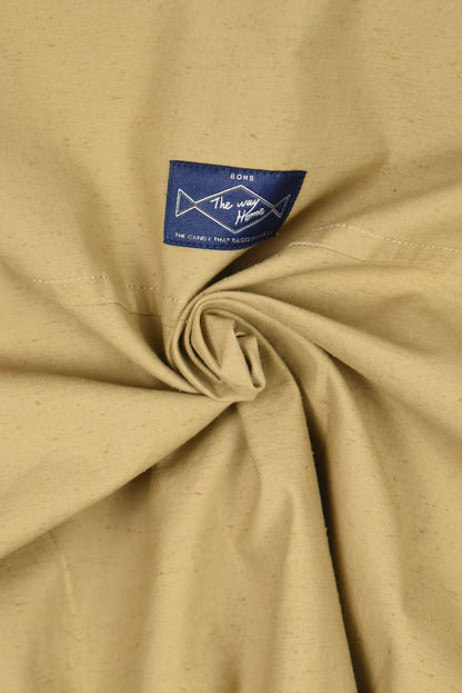 KHAKI COLLAR REVERSIBLE PLAID COAT