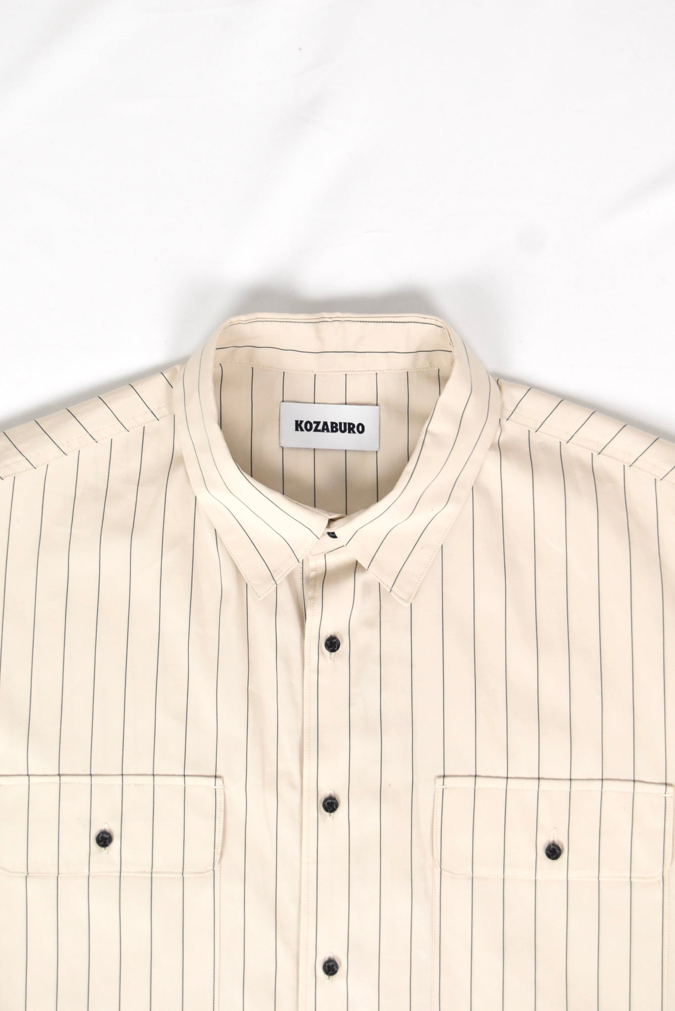 Boxy Fit Flap Pocket Shirt [OFF WHITE]