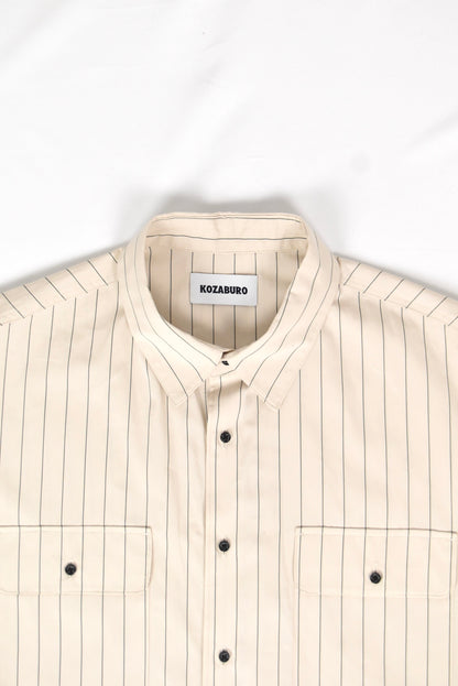 Boxy Fit Flap Pocket Shirt [OFF WHITE]