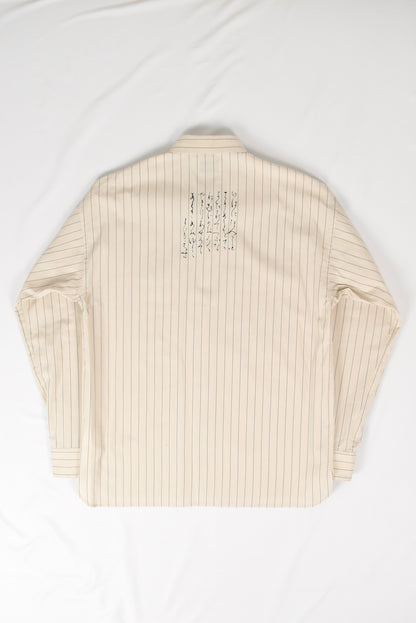 Boxy Fit Flap Pocket Shirt [OFF WHITE]