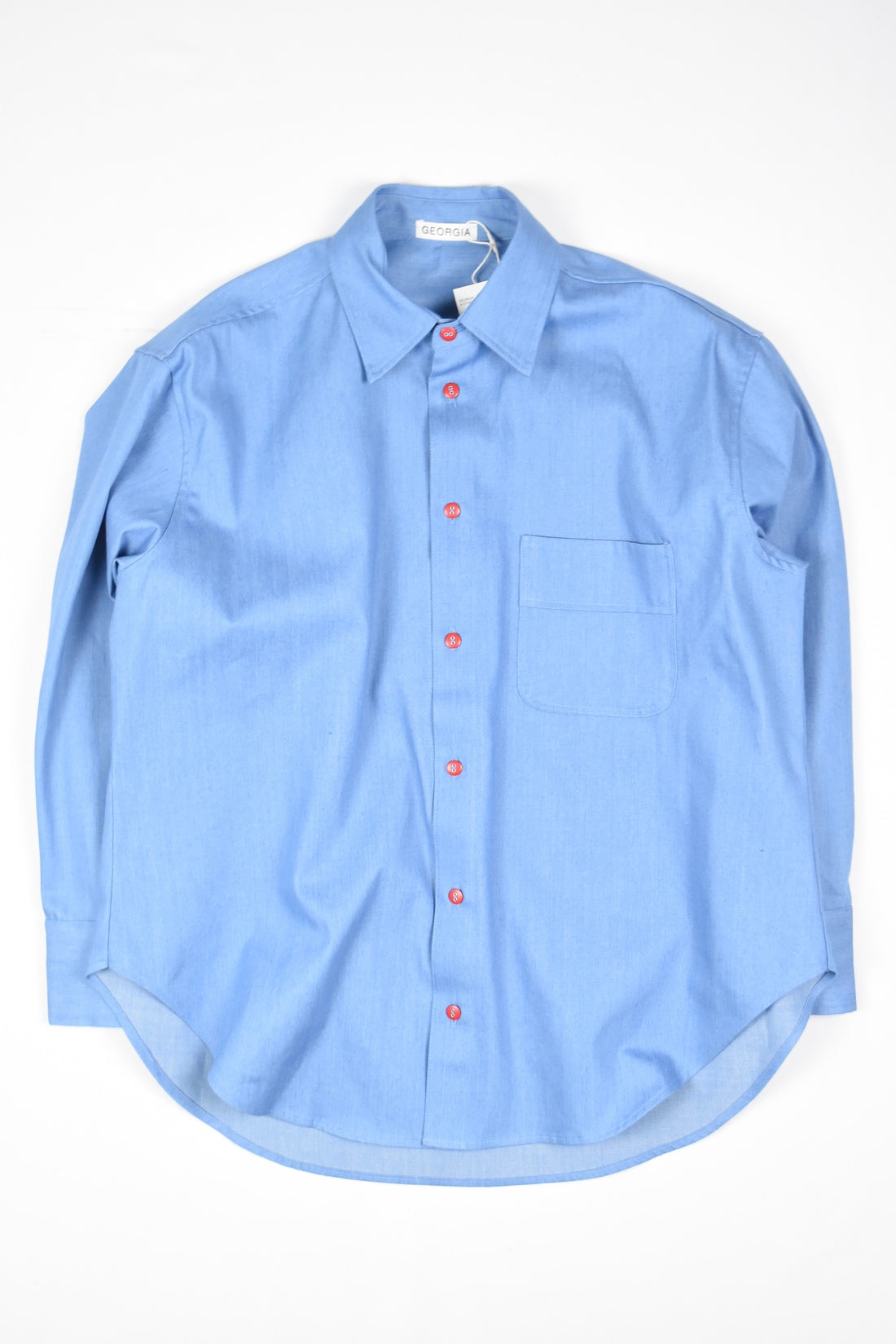 ARDEN BUTTON COLLARED SHIRT (Blue Chambray)