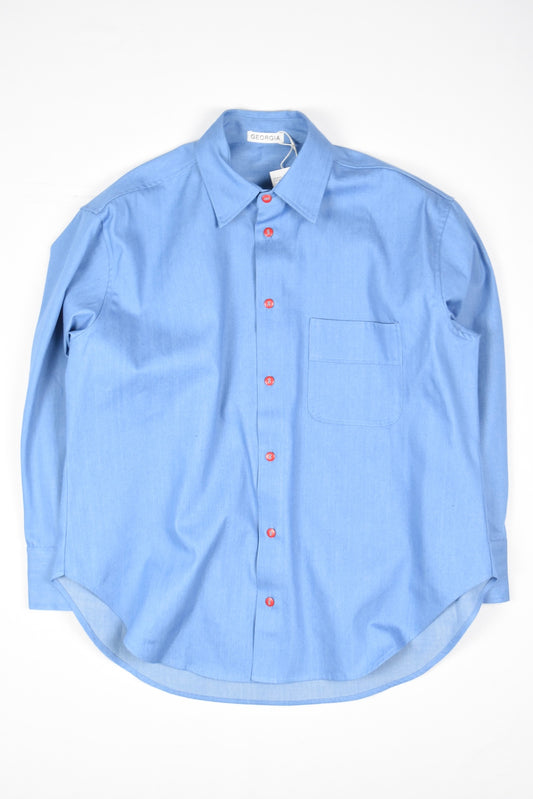 ARDEN BUTTON COLLARED SHIRT (Blue Chambray)