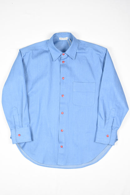 ARDEN BUTTON COLLARED SHIRT (Blue Chambray)