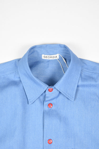 ARDEN BUTTON COLLARED SHIRT (Blue Chambray)