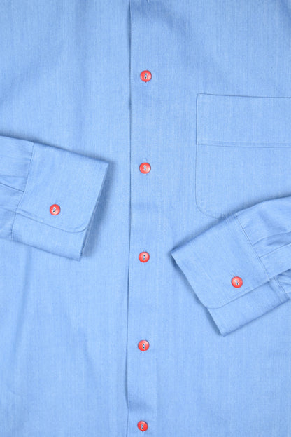 ARDEN BUTTON COLLARED SHIRT (Blue Chambray)