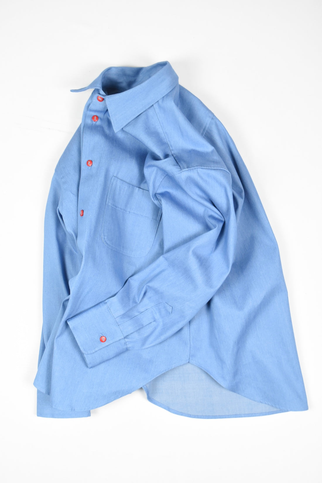 ARDEN BUTTON COLLARED SHIRT (Blue Chambray)