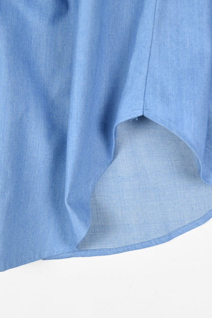 ARDEN BUTTON COLLARED SHIRT (Blue Chambray)