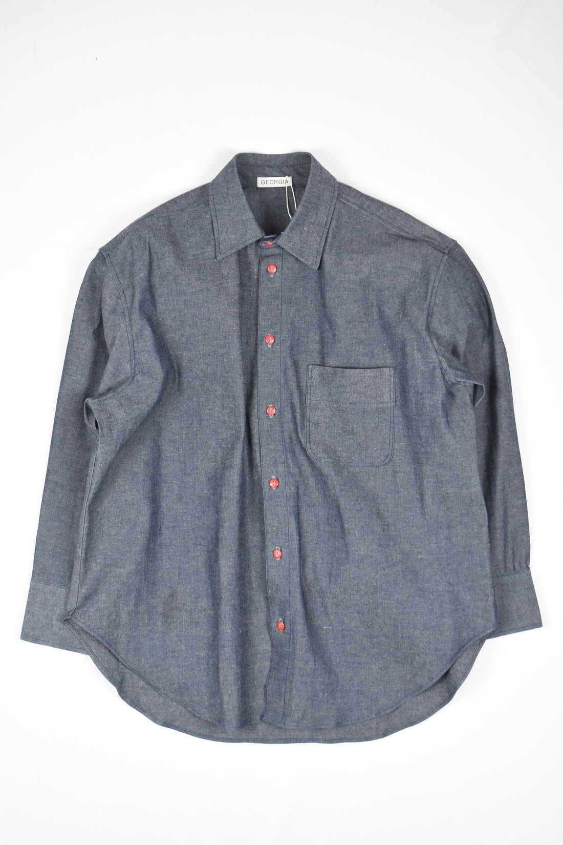 ARDEN BUTTON COLLARED SHIRT (Gray Indigo Chambray)