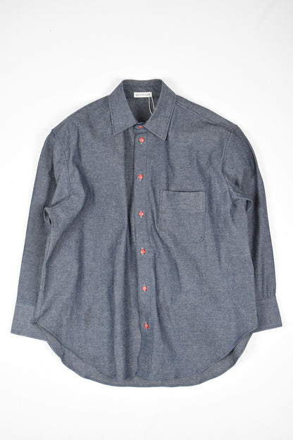 ARDEN BUTTON COLLARED SHIRT (Gray Indigo Chambray)