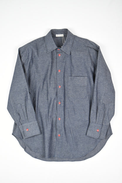 ARDEN BUTTON COLLARED SHIRT (Gray Indigo Chambray)