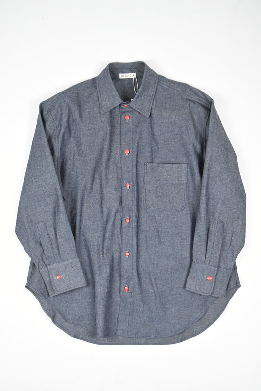 ARDEN BUTTON COLLARED SHIRT (Grey Indigo Chambray)